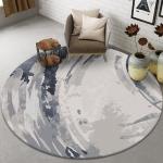 Plant And Flower Round Polyester Fiber Floor Carpet For Sofa And Living Room