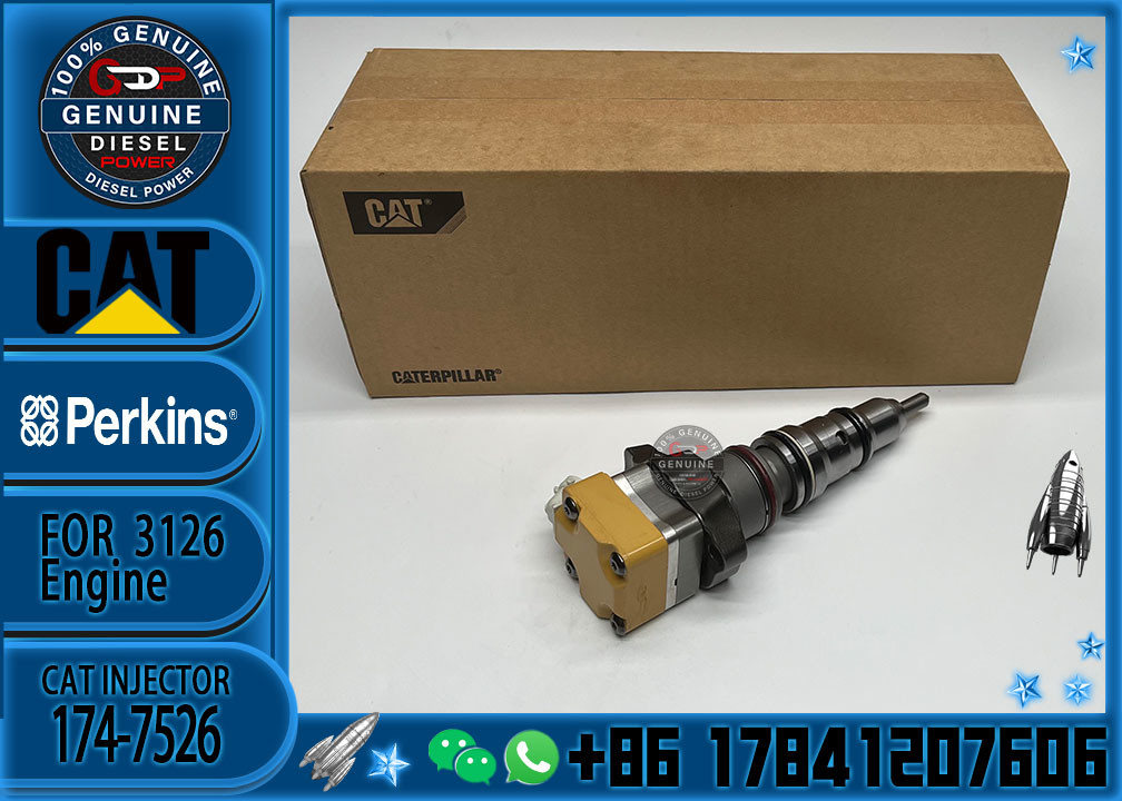 Diesel Engine Fuel Injector Excavator Accessories Diesel Motor Parts 1747526 174-7526 for Caterpillar CAT 3412E 651E 657
