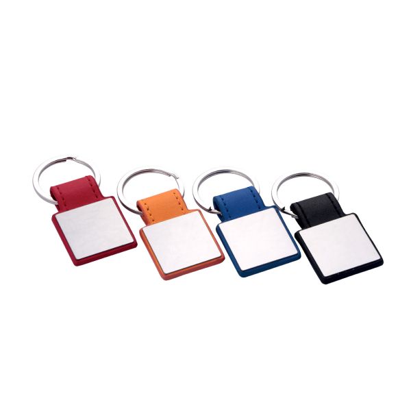 Customized Polybag Keychain Classic Style Genuine Leather Key Chain For All Keys
