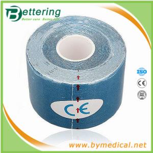 Wholesale Elastic cotton sports muscle therapy tape 5cmX5m blue colour from china suppliers
