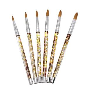 Wholesale Sable Hair Acrylic Nail Brush Liquid Glitter Handle Vegan Acrylic Nail Brush from china suppliers