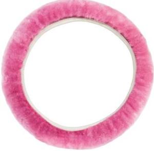 Wholesale Pink Sheep Lambskin Steering Wheel Cover Heat Resistant from china suppliers