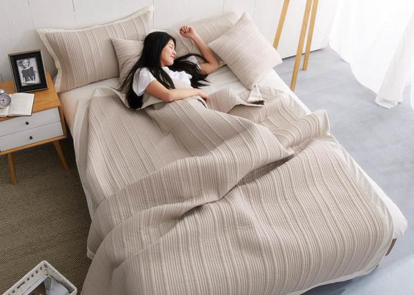 Solid Straight Lines Bedspreads And Coverlets Machine Quilting Twin / Queen /