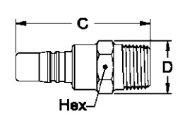 Shipyards 3/8'' Zinc Plated Steel Pneumatic Quick Connector