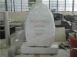 European style flower carved white granite grave headstones for sale