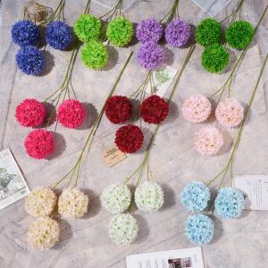 Wholesale Pompom simulation faux flower bouquet for wedding floor arrangement, high-end decorative landscaping for wedding setup from china suppliers