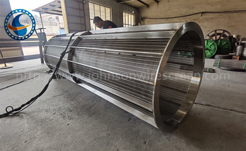 304 Stainless Steel Johnson Screen Filter , Water Treatment Wire Mesh Drum