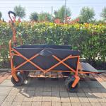 Rear Side Opening Structure Folding Beach Wagon Cart Wide Wheels Camping Cart