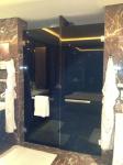 Customized Tempered Glass Shower Enclosure Black Tempered Glass With Hinge