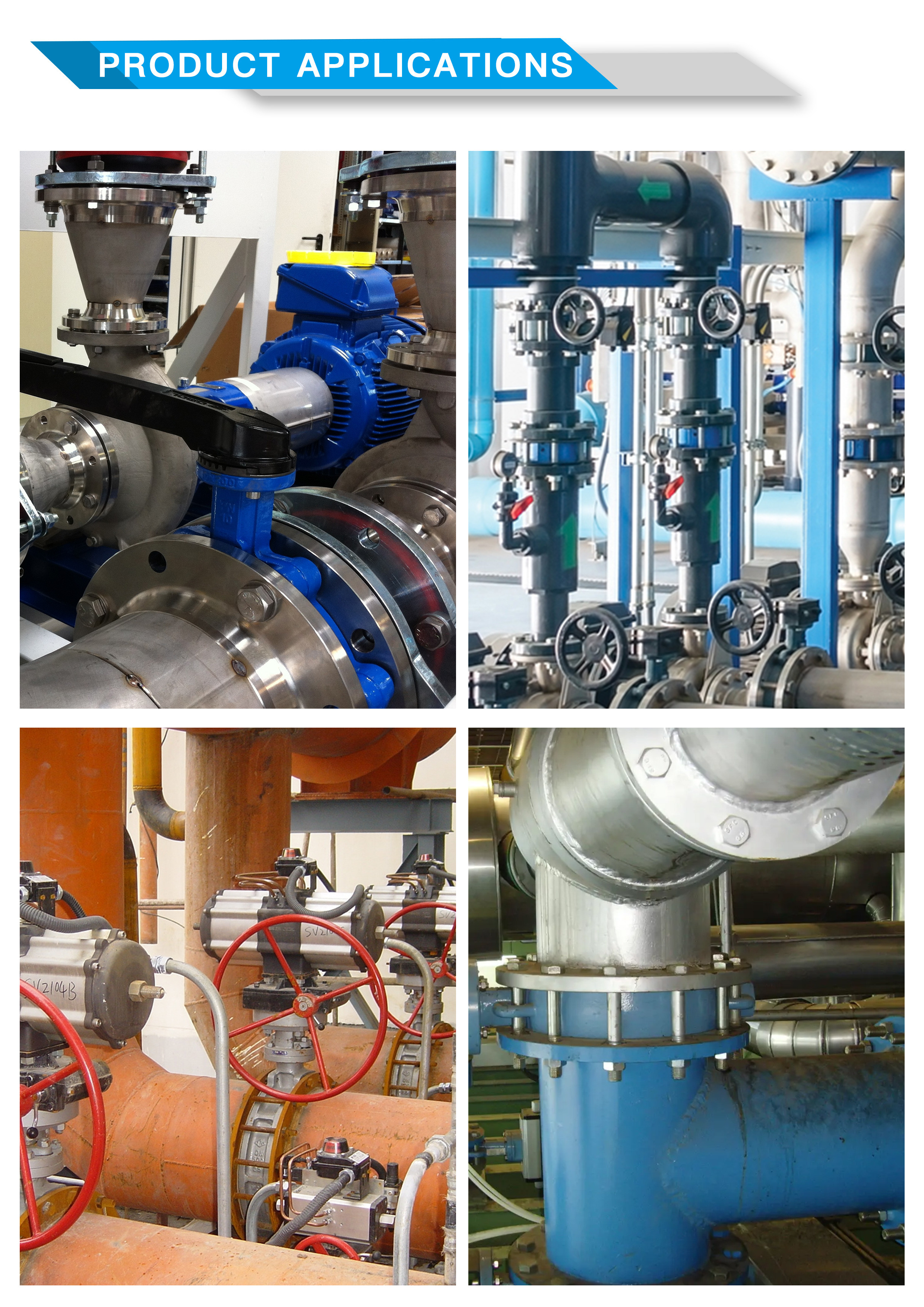 EN 1092-2 DN600 Double flanged hand turbine cast iron butterfly valves