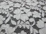 Grey Elastic Cord Lace Material / Floral Viscose Nylon Cotton Fabric CY-DK0011