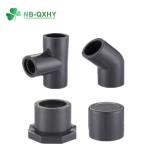100% Material Deep Gray Color Sch80 ASTM PVC Fittings Complete Size Model US 3