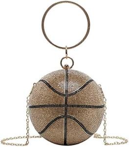 Wholesale UMREN WOMEN BASKETBALL SHAPED CROSS BODY PURSE RHINESTONE ROUND BALL CRYSTAL EVENING BAG CLUTCH HANDBAG FOR WEDDING from china suppliers