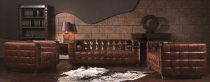 Wholesale luxury Antique Europe style leather 1+1+3 sofa set furniture from china suppliers