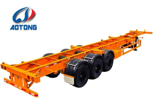 45ft Container Gooseneck Chassis Trailer Skeleton Truck Trailers with 28tons Landing Gear