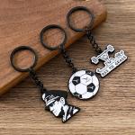 Customized Key Rings Souvenirs Car Company Logo Key Chain Zinc Alloy Black White
