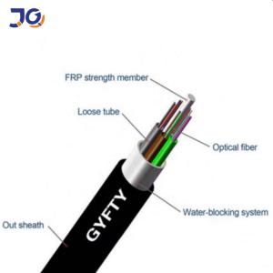 Wholesale GYFTY Outdoor Aerial 24 48 Core Fiber Optic Cable With FRP Strength Member from china suppliers