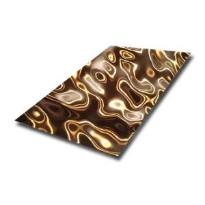 Wholesale Water Ripple Hammered Color Decorative Stainless Steel Plate 304 Wall Panels For House Decoration from china suppliers