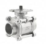 304 Three-piece welded high platform butt welded ball valve Stainless steel 316