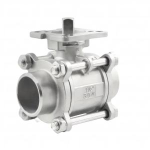Wholesale 304 Three-piece welded high platform butt welded ball valve Stainless steel 316 welded three-piece ball valve Q61F from china suppliers