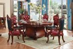 High Quality Solid Wood Upholstered Retro Leather Dining Chair