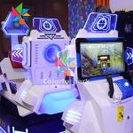 380W Arcade Driving Machine , Airplane Kiddie Ride With Steering Wheel