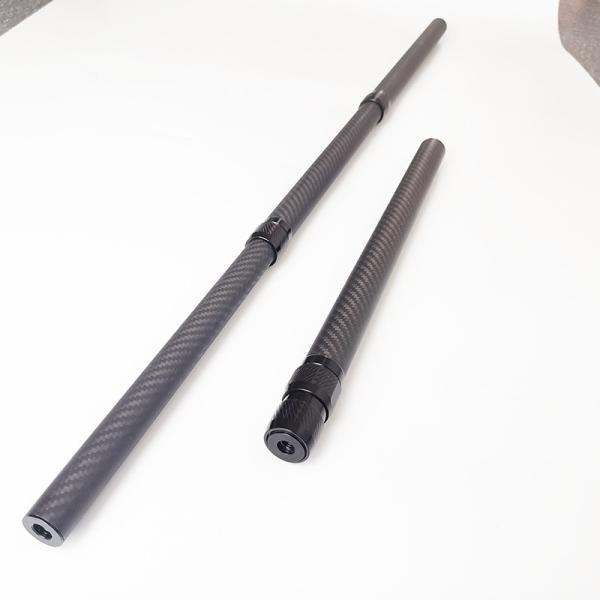 Roll Wrapped Gloss Finish Twill Carbon Fiber Telescoping Tubes Corrosion