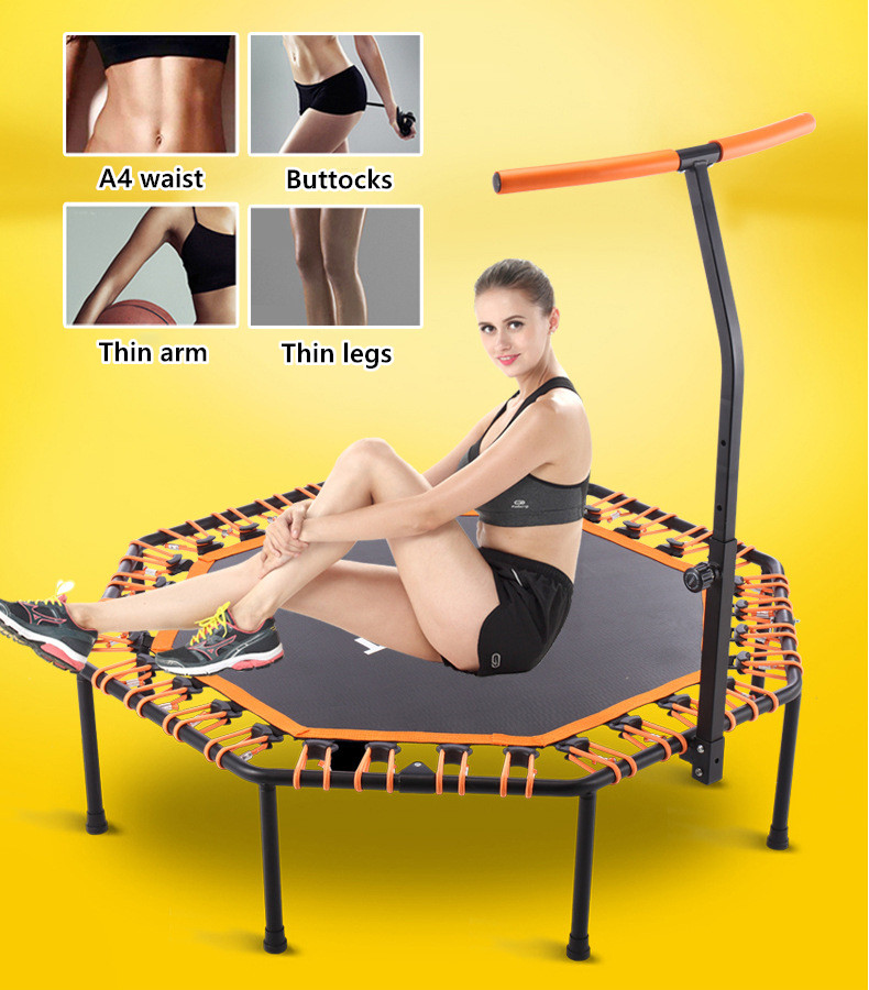 Wholesale New Foldable Outdoor Fitness Equipment Trampoline With Armrests For Adults And Kids