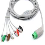 Stable Medical Cardiac Monitor Cables , Fixed Pinch Connector ECG Leadwire