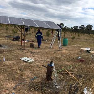 Wholesale Outdoor 2.2kw 220v Three Phase Solar Pumping System For Irrigation In Zambia from china suppliers