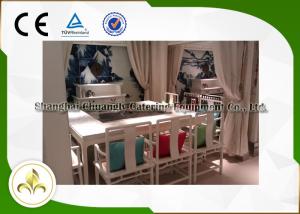 Wholesale Outdoor / Indoor Teppanyaki Grill Plate Table Eight Seats Built In Electrostatic Fume Purifier from china suppliers