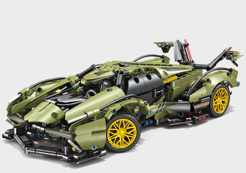 High Difficulty Moc Assembly Building Blocks Car Toys LEGO Concept Sports Car Model