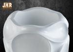 Creative Wavy Pattern Fiberglass Flower Pots / Floor Vases Lightweight