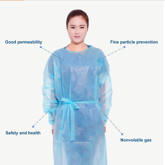 Nonwoven Surgical PPE 70g Medical Isolation Gowns
