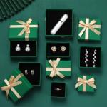 Hot Stamping Paper Jewelry Boxes Bow Tie Lid And Base Cardboard Paper Packaging