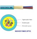 GJFJV 24 Core Indoor Optical Fiber Cable Bundle Optic Distribution Cable 10mm