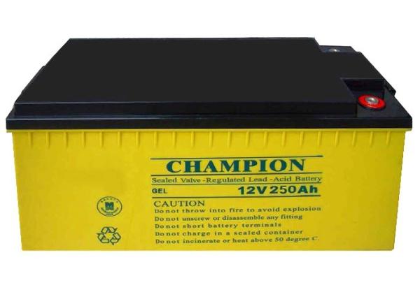 China Champion Solar Battery 12V250AH NP250-12-G Sealed Lead Acid GEL Battery,