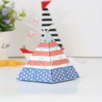 American Flag Biodegradable Paper Food Packaging Pyramid Cardboard Candy Box
