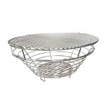 Round 500MM SS430 Kick Charcoal Ash Basket For Kamado Joe