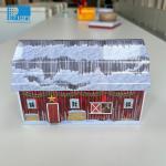 House Shape Candy Tin Can 0.21mm-0.35mm Metal Tinplate Food Tin Packing
