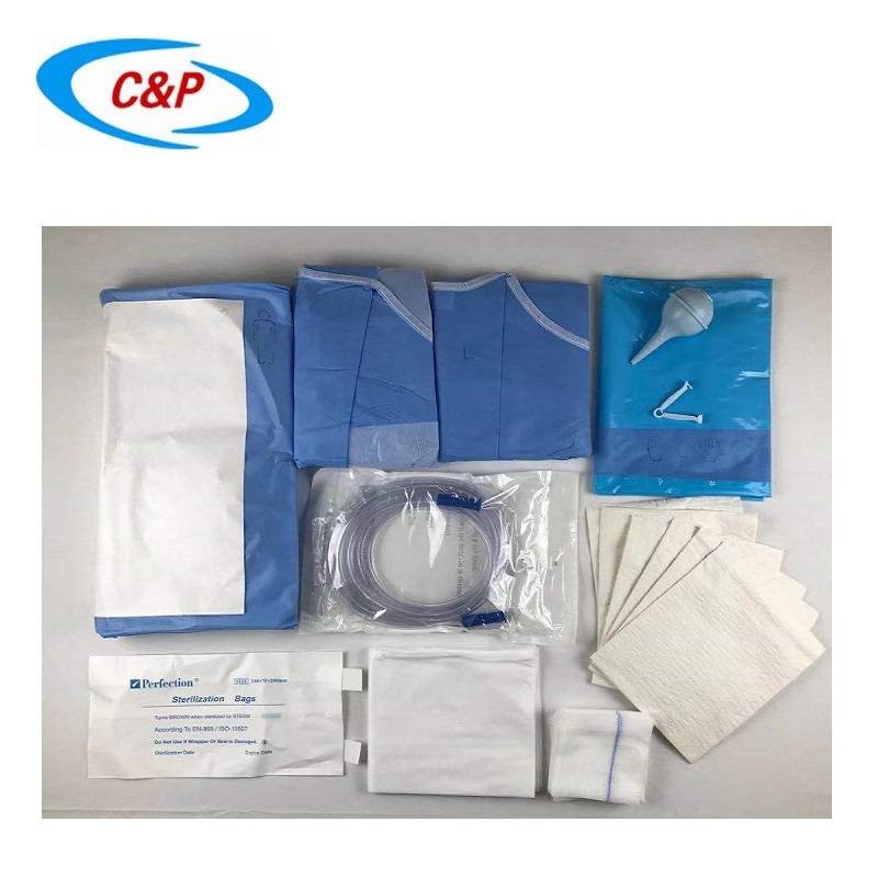 Blue C Section Surgical Drape For Medical Customizable Design