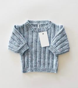 Wholesale Custom Neutral Baby Chunky Knit Speckled Sweater Organic Cotton Hand Knitted  Pullover Sweater Toddlers Winter Warm from china suppliers