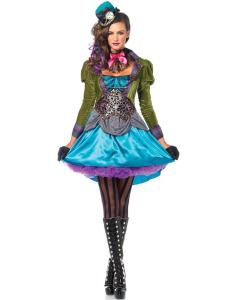 Wholesale Alice in Wonderland Costumes wholesale Mad Hatter Womens Costume Outfit for halloween size S to 3XL Available from china suppliers