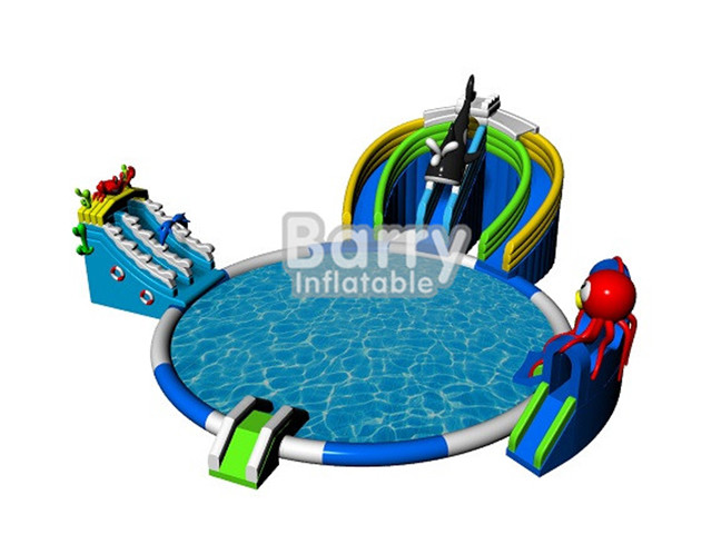 Import from china inflatable amusement park games,seaworld inflatable water park slide pool