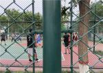Green Temporary Mesh Fence / PVC Coated Chain Link Fence 3.5mm For Sports