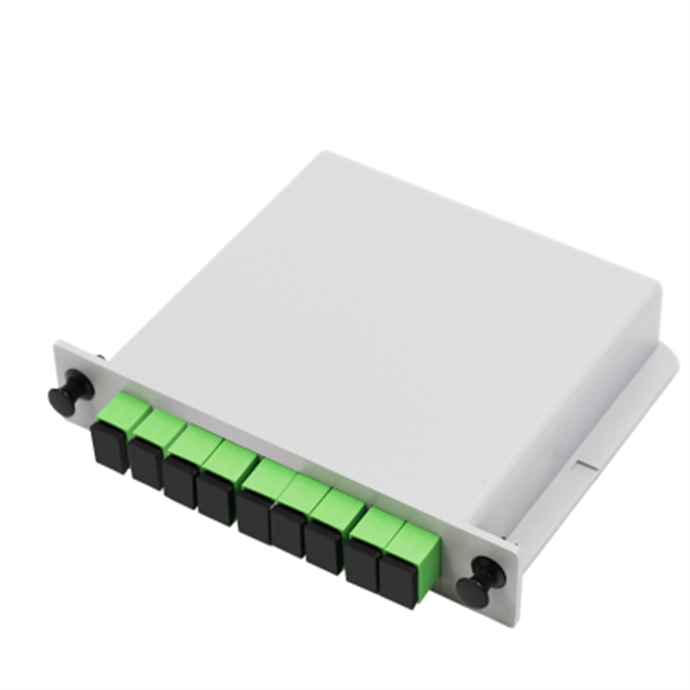 FTTH ABS BOX modle 1 8 plc splitter with PC /FC/ SC /ST /LC /APC connectors and fc apc plc splitter