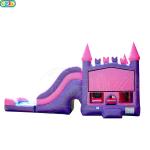 Safety Blow Up Water Obstacle Course / Bounce House Wet Or Dry Combo