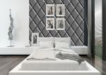 Diamond Pattern High Imitation Leather Wallpaper , Modern Room Wallpaper PVC