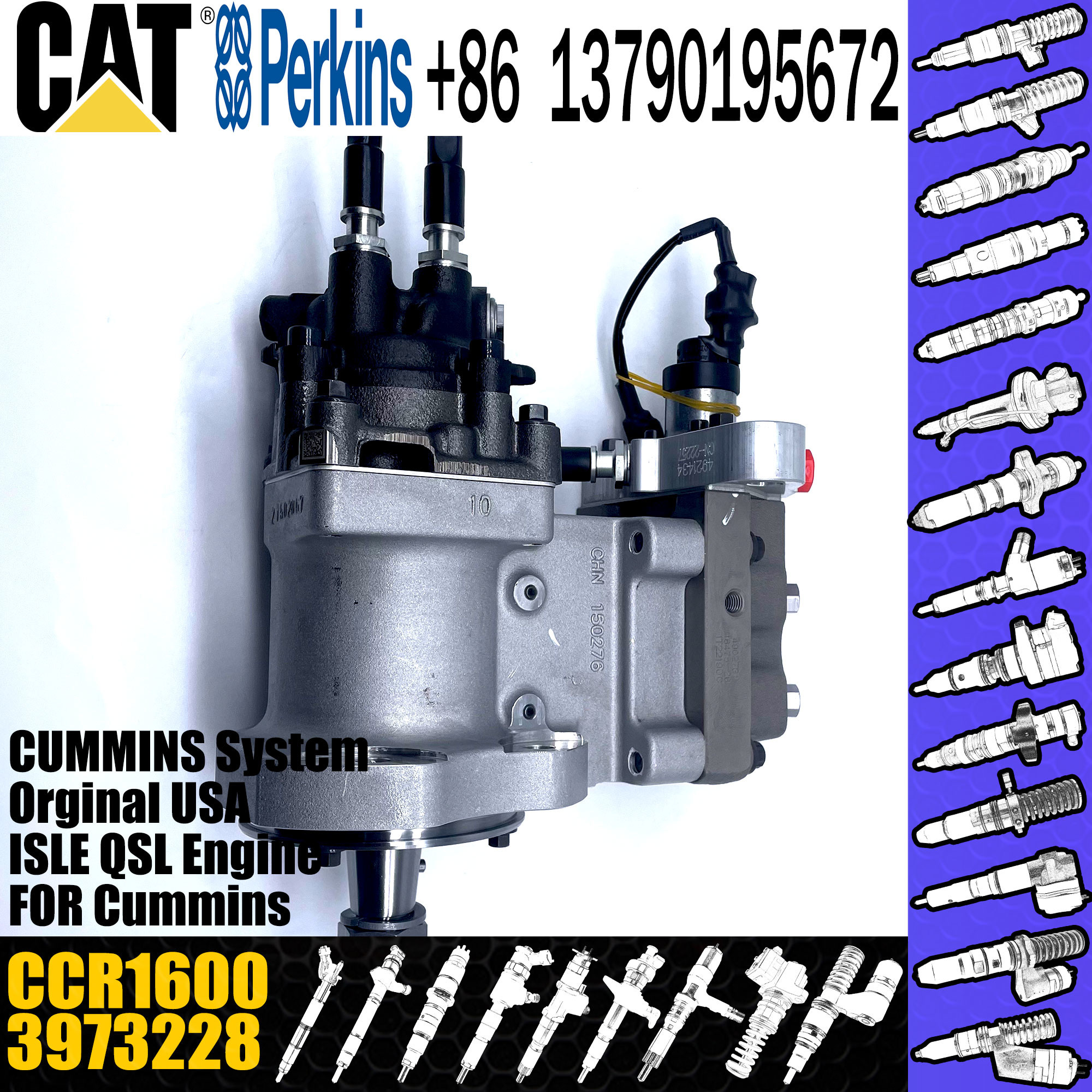 Common Rail Injector Pump 3973228 CCR1600 for Cummins ISLE 6CT 3973228 4902731 4921431