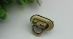 Lady handbag zinc alloy gunmetal color high quality metal twist locks